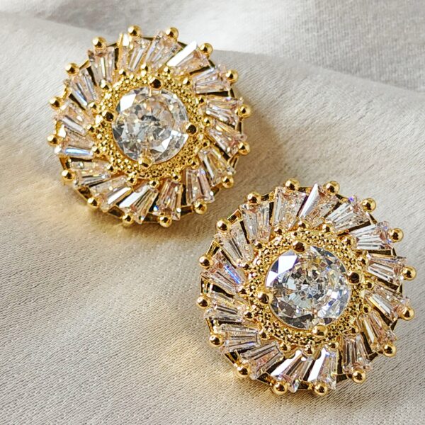 Oval Diamond Stud Earrings