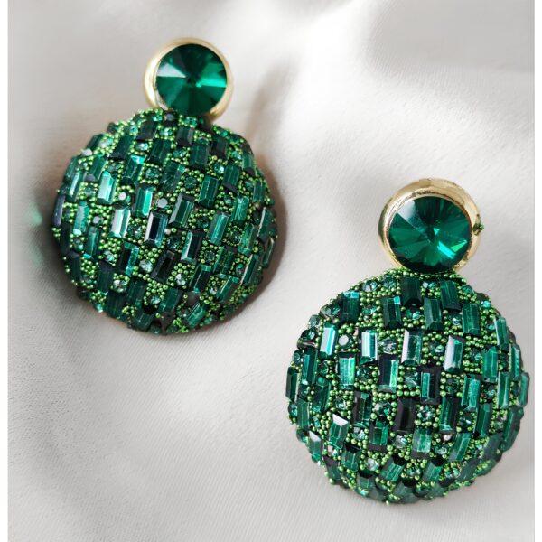 Emerald Mosaic Drop Earrings