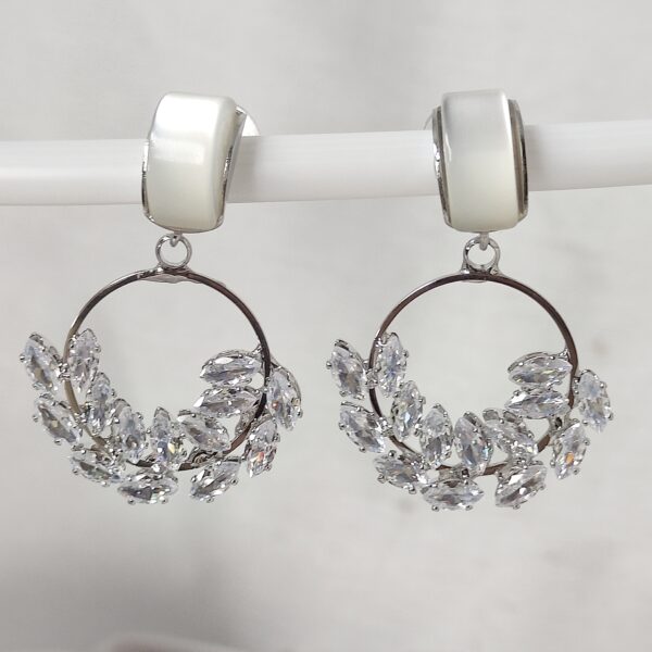 Sparkling Halo Drop Earrings