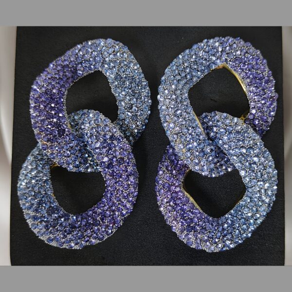 Purple Haze Looped Crystal Studs